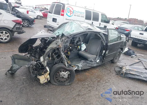 2002 Honda Civic Lx z USA, uszkodzony, nr VIN 1HGES16502L027176